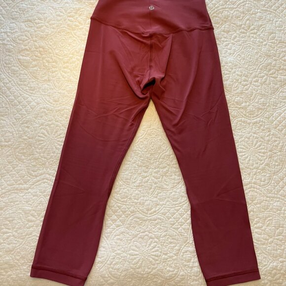 Lululemon Align Crop 21" Nulu 2018 Misty Merlot Dusty Rose Pink Leggings - Picture 3 of 6